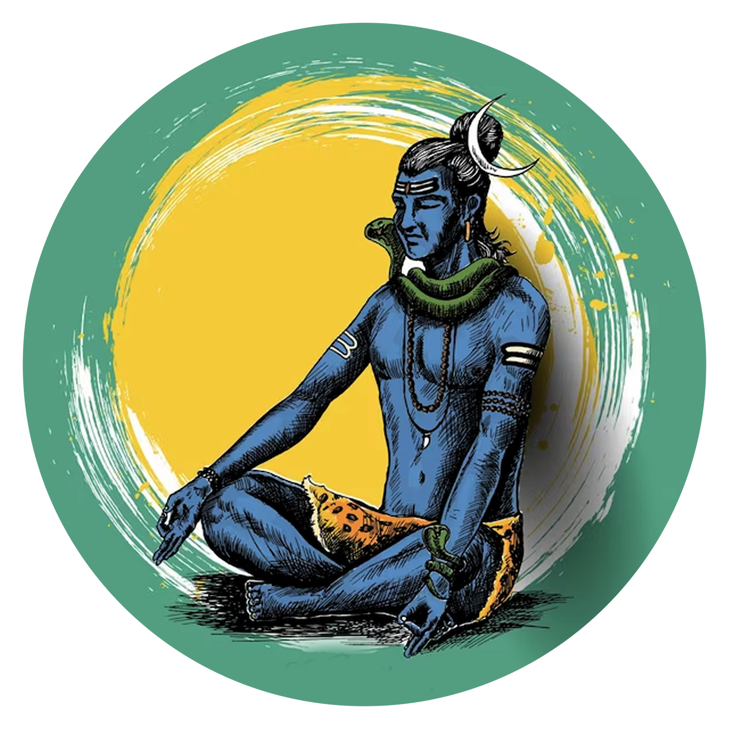 Hindu God Wall Decor Round Coster For Home / Room / Office & etc.