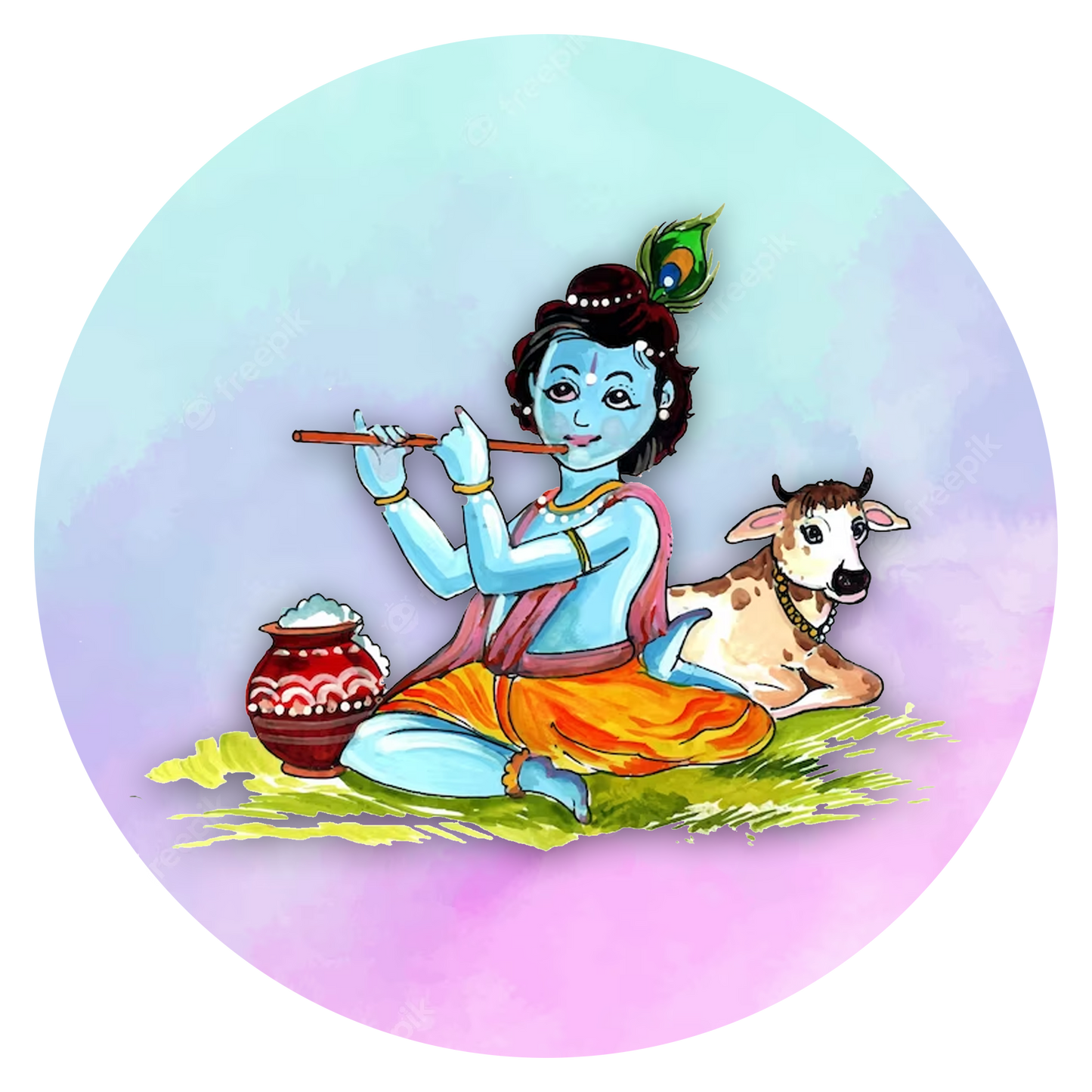 Hindu God Wall Decor Round Coster For Home / Room / Office & etc.