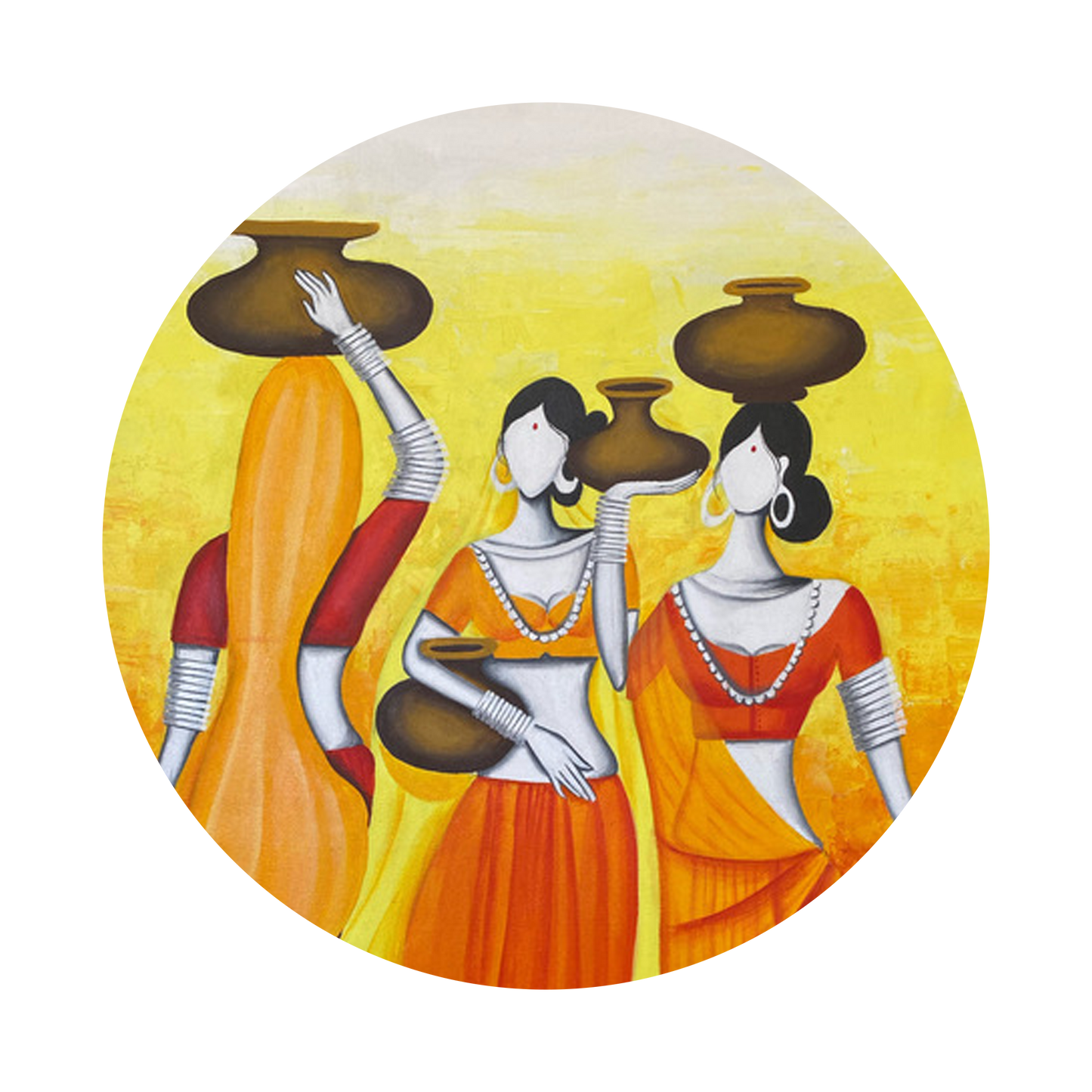 Traditional Art Wall Decor Round Coster For Home / Room / Office & etc.