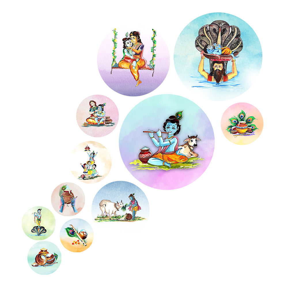 Hindu God Wall Decor Round Coster For Home / Room / Office & etc.