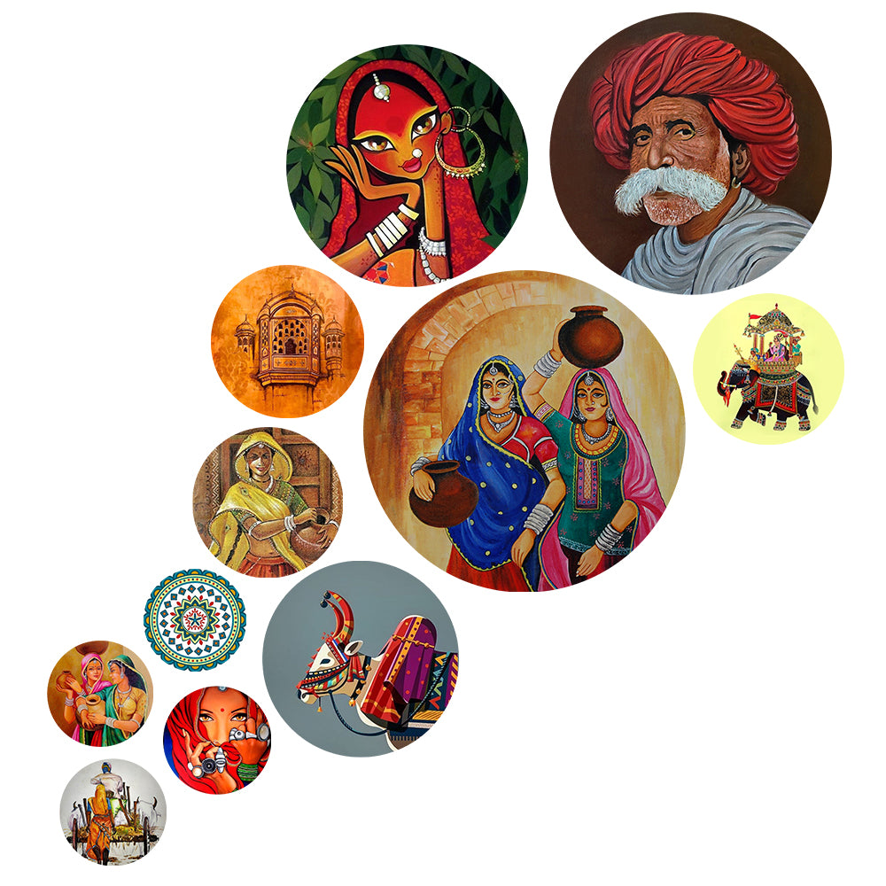 Attractive Wall Decor & Hanging Round Coster's For Home / Room / Office & etc.