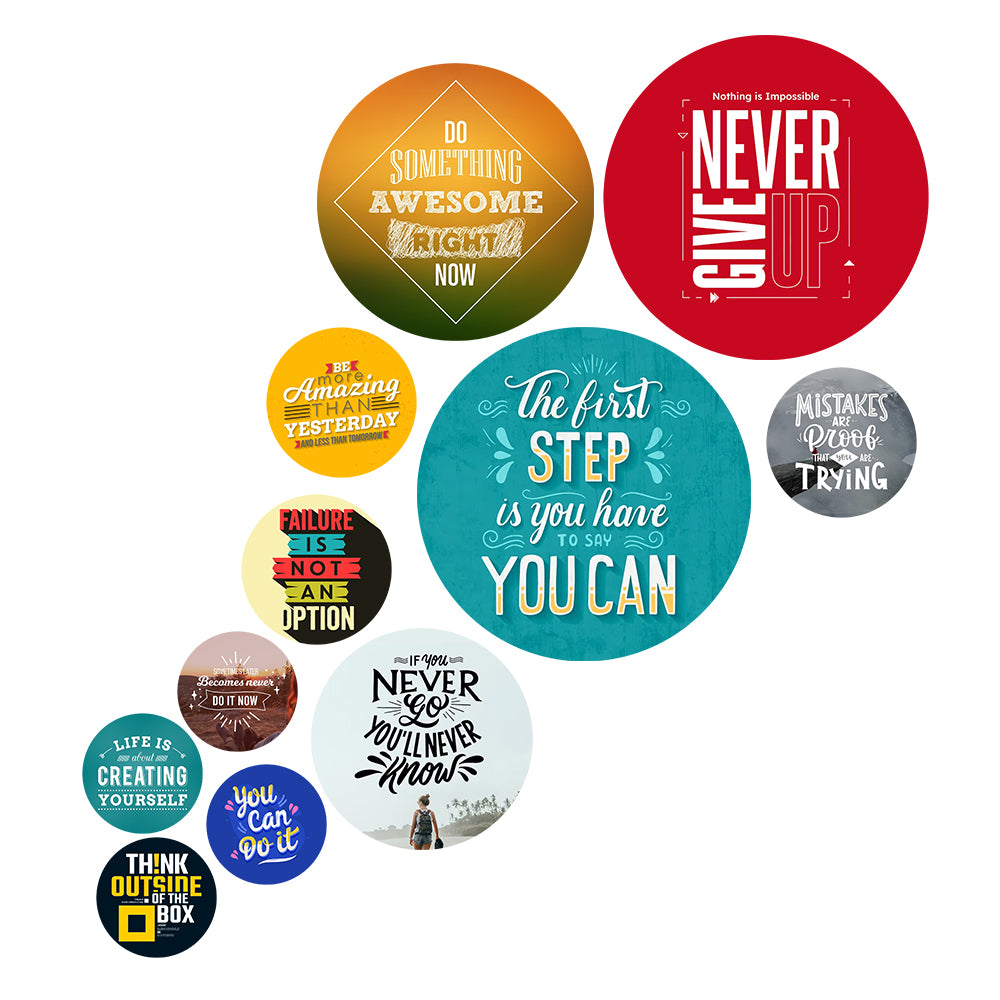 Motivational Wall Decor Round Coster For Home / Room / Office & etc.