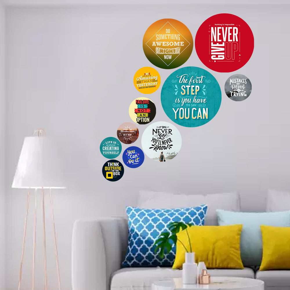 Motivational Wall Decor Round Coster For Home / Room / Office & etc.
