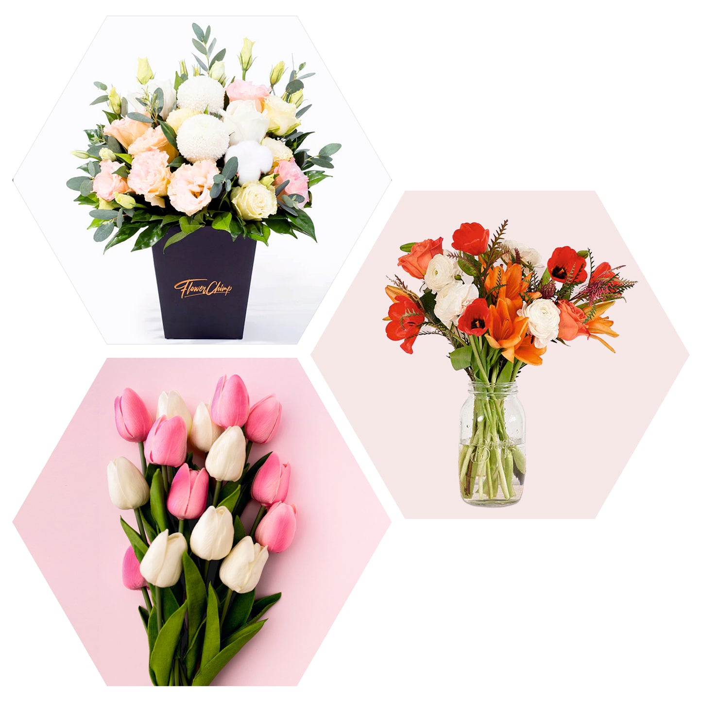 Beautiful Wall Decor Hexagonal flower Paintings For Home / Room / Office & etc.