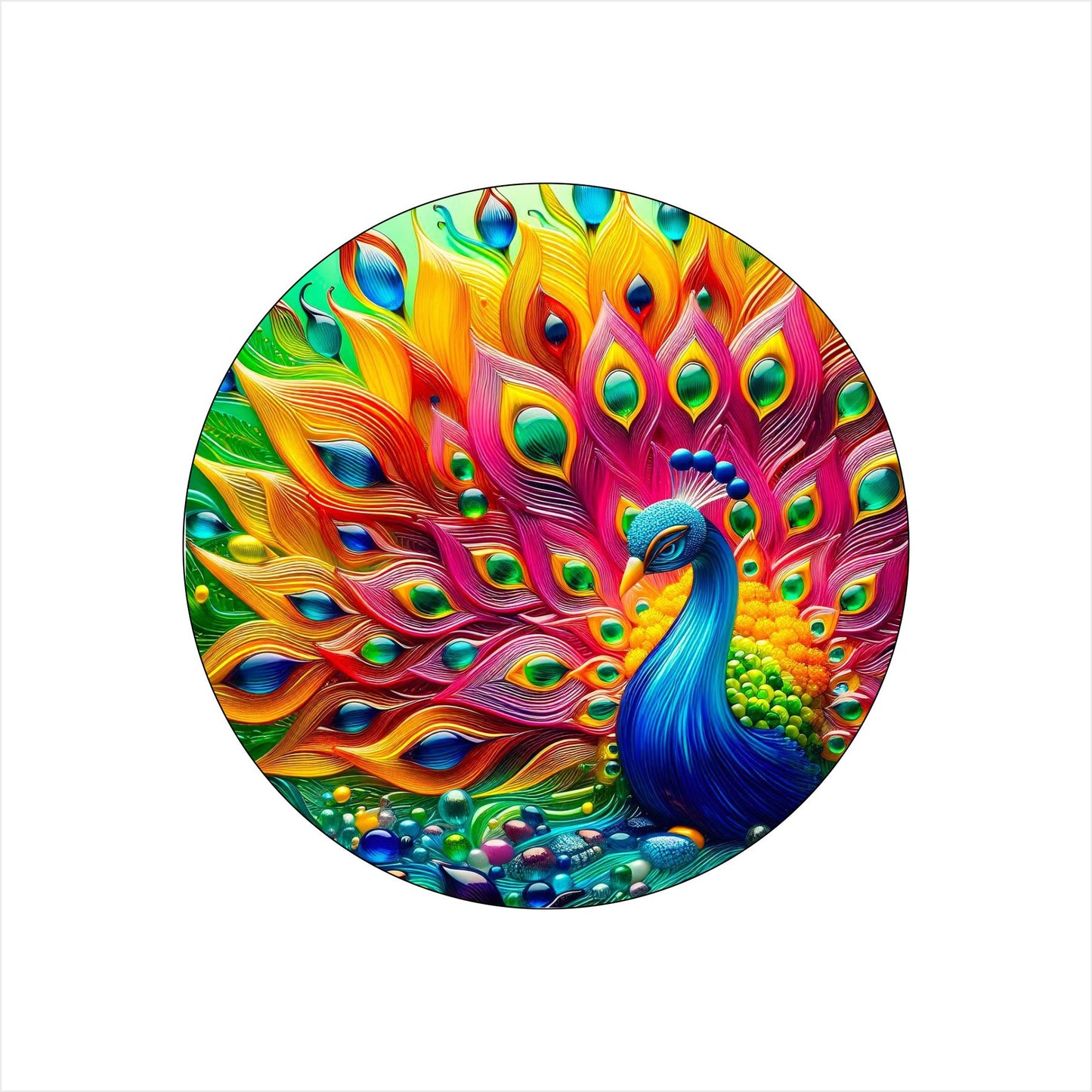 Peacock Coster For Craft Making Pack Of 20Pc