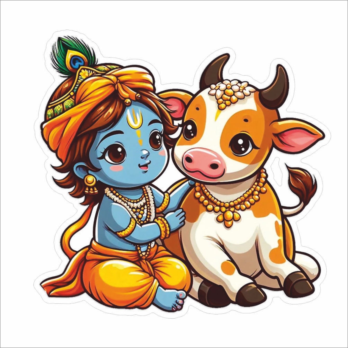 Krishna With Cow For Craft Making