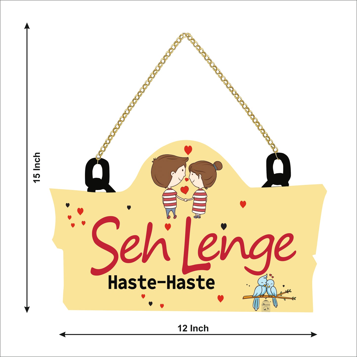 Couple Gifts Wooden Wall Hanging For Home / Room / Office & etc.