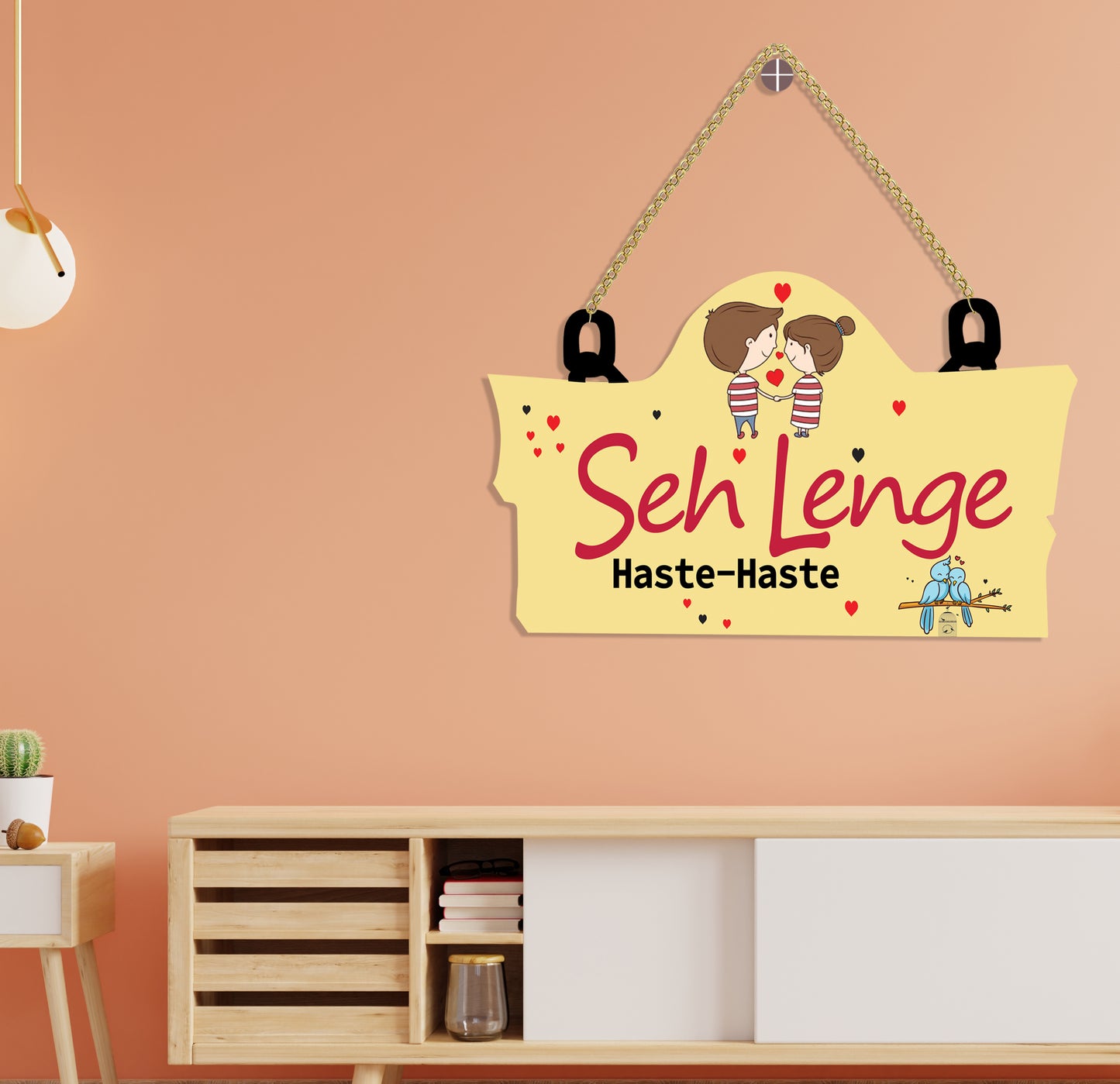 Couple Gifts Wooden Wall Hanging For Home / Room / Office & etc.