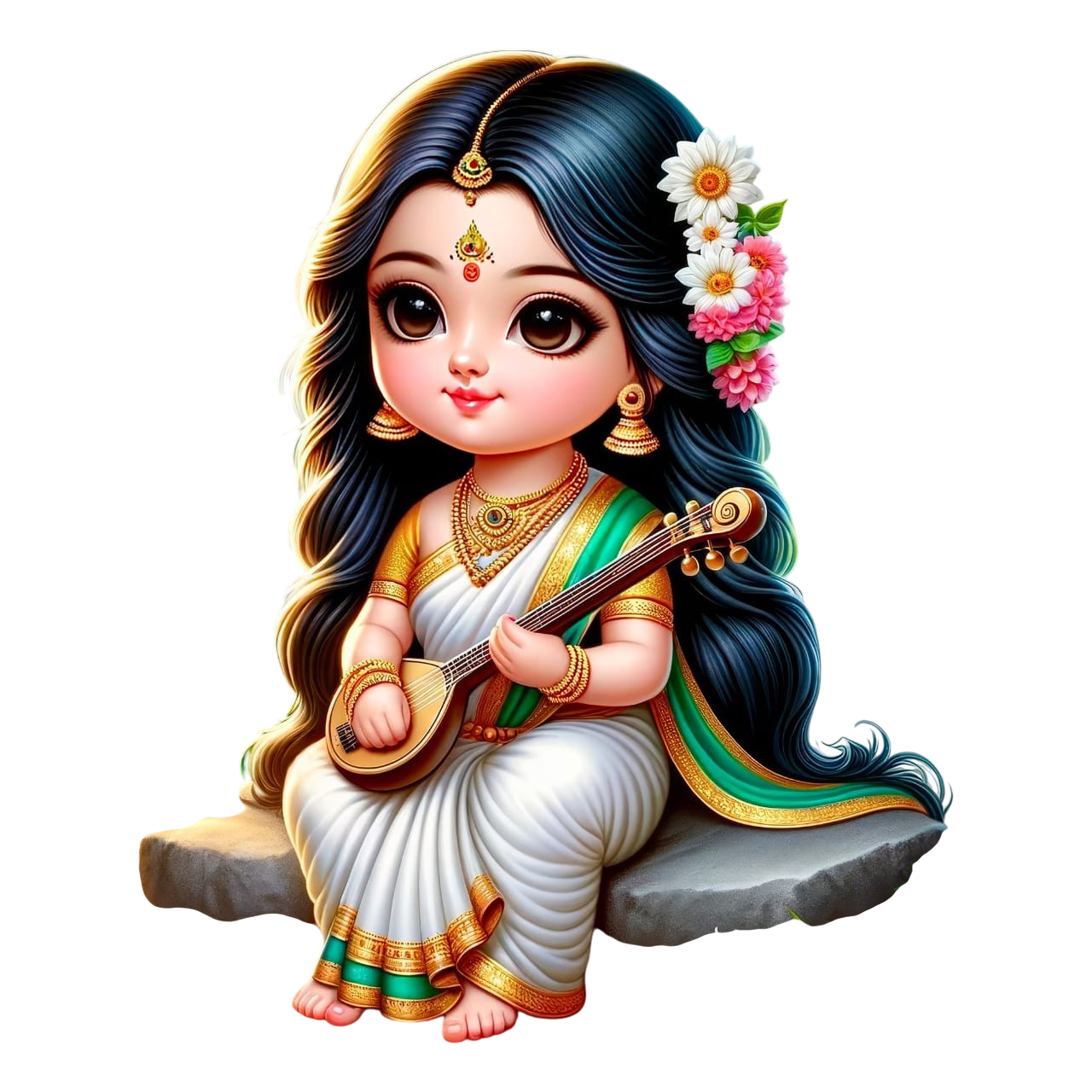 AI Laxmi Ji Cartoon Cutout For Craft Making