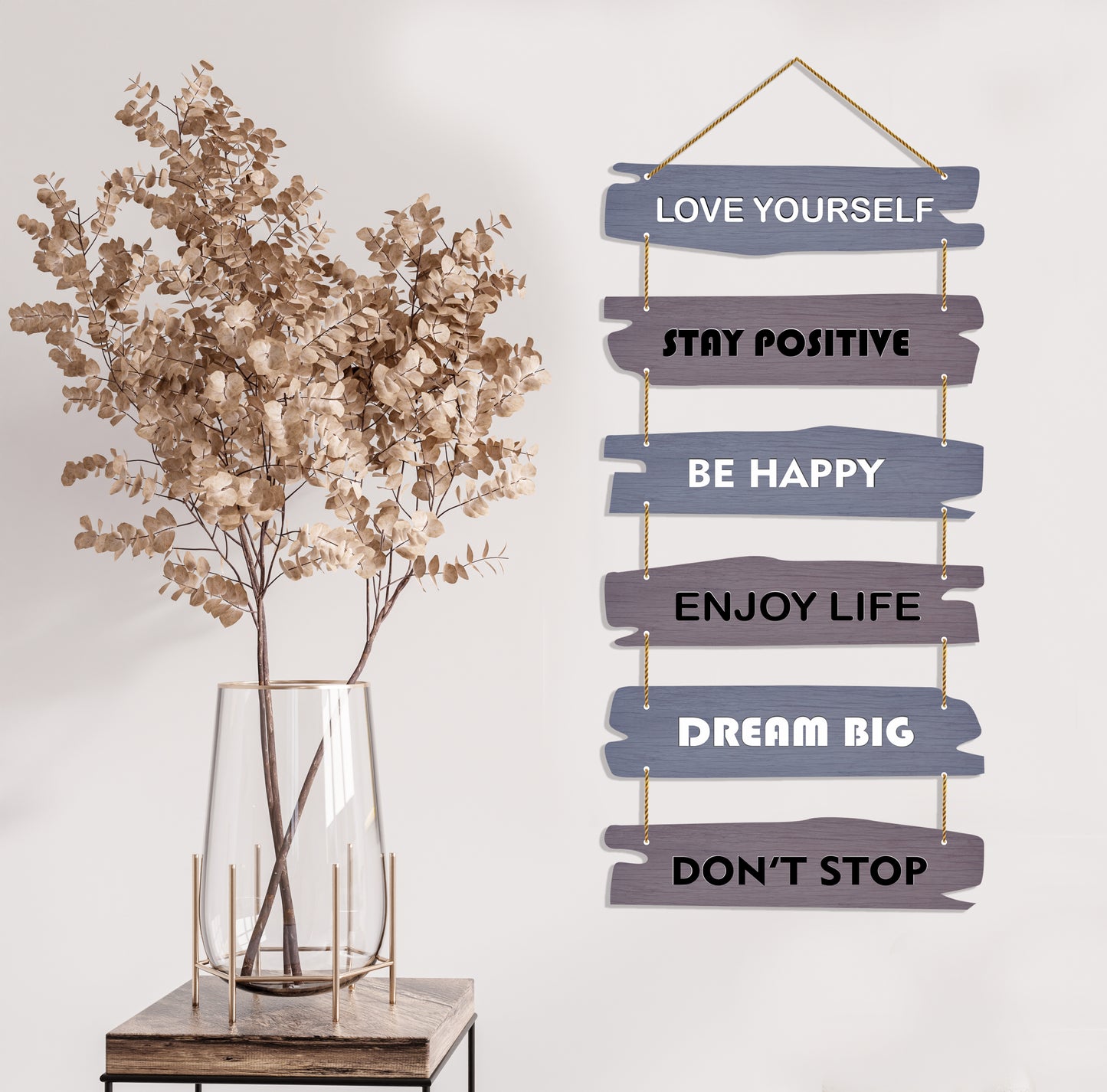 Think Positive Wall Decor Hanging For Home / Room / Office & etc.