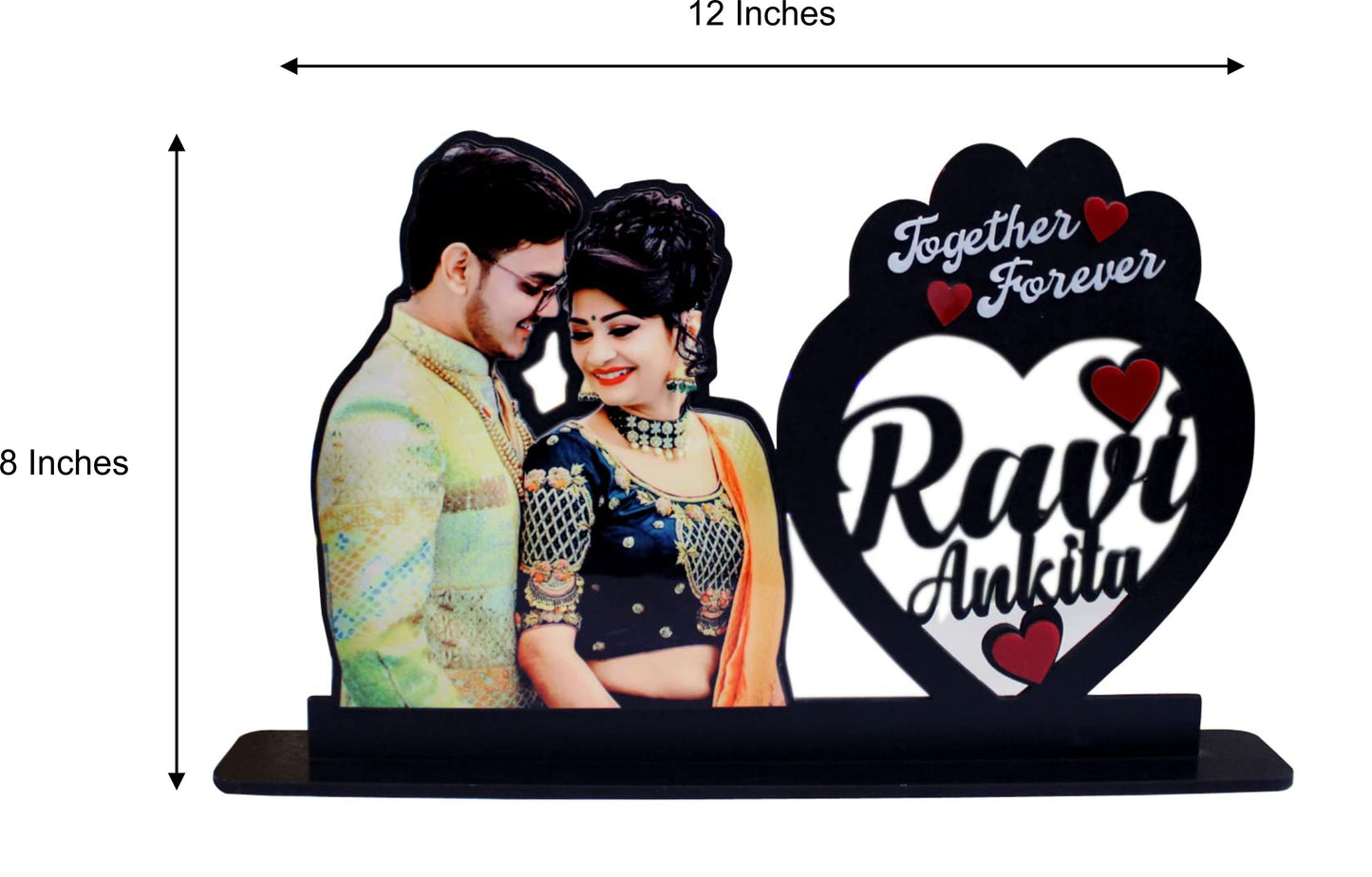 Pihu Creation Wood Personalized, Customized Gift Best Friends Reel Photo Collage gift for Friends, BFF with Frame, Birthday Gift,Anniversary Gift Wall (Multicolor, Black, 1 Photo(s), Good Quality Photo, Above 350KB, 7x7)