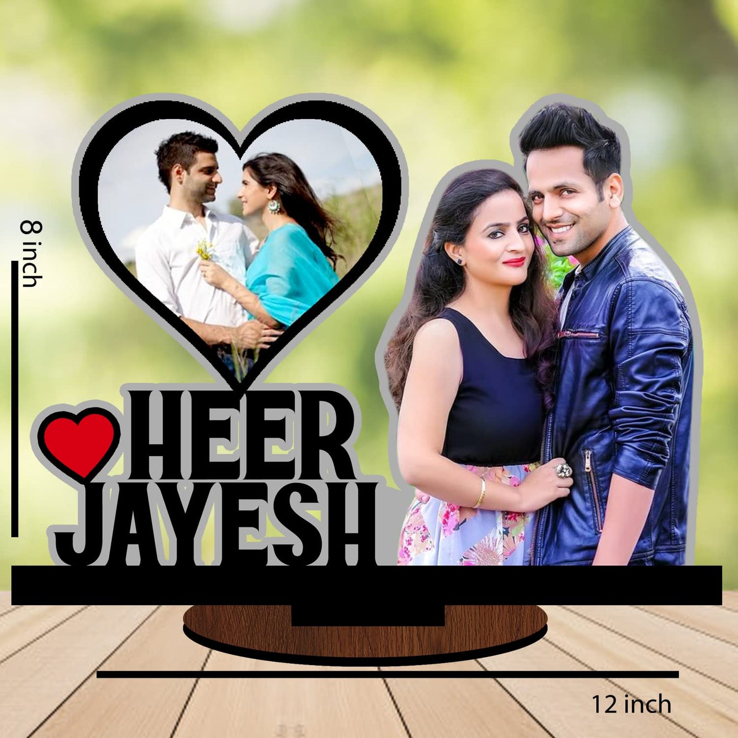Pihu Creation Wood Personalized, Customized Gift Best Friends Reel Photo Collage gift for Friends, BFF with Frame, Birthday Gift,Anniversary Gift Wall (Multicolor, Black, 2 Photo(s), Good Quality Photo, Above 350KB, 7x7)