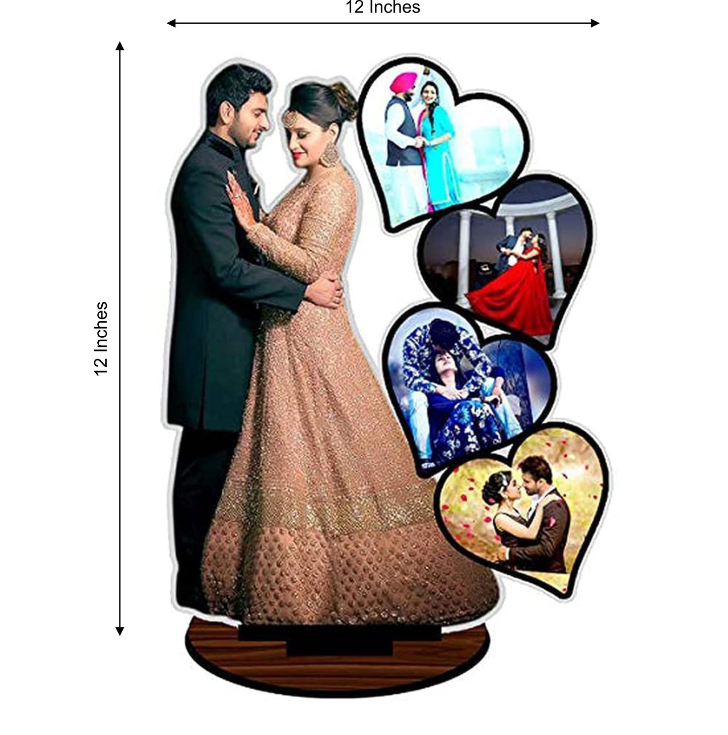 Pihu Creation Wood Personalized, Customized Gift Best Friends Reel Photo Collage gift for Friends, BFF with Frame, Birthday Gift,Anniversary Gift Wall (Multicolor, 5 Photo(s), Good Quality Photo, Above 300KB)