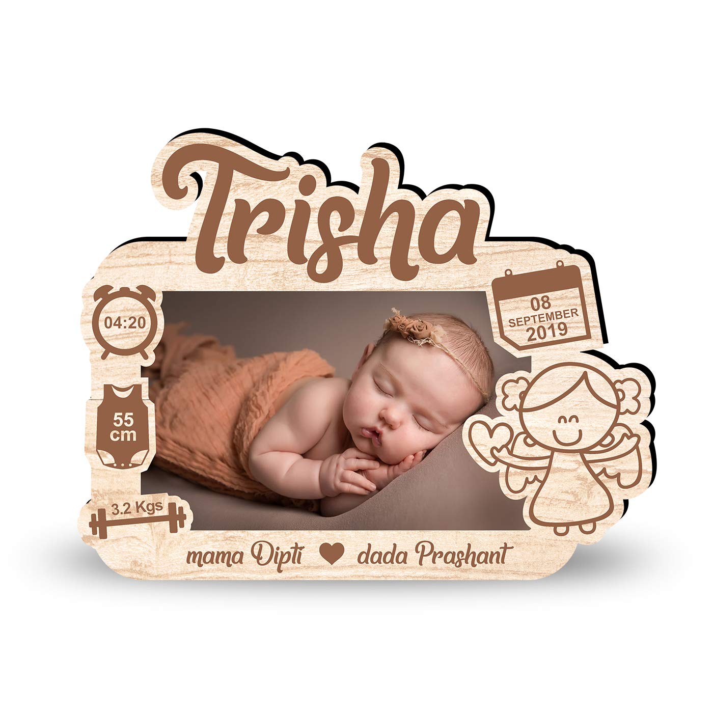 Pihu Creation Wood Personalized, Customized Gift Best Friends Reel Photo Collage gift for Friends, BFF with Frame, Birthday Gift,Anniversary Gift Wall (Multicolor, 1 Photo(s), 8x10 inch)
