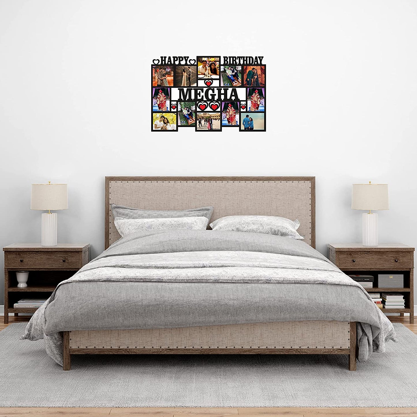 Pihu Creation Wood Personalized, Customized Gift Best Friends Reel Photo Collage gift for Friends, BFF with Frame, Birthday Gift,Anniversary Gift Table  (Multicolor, 12 Photo(s), 12x18 Inches)