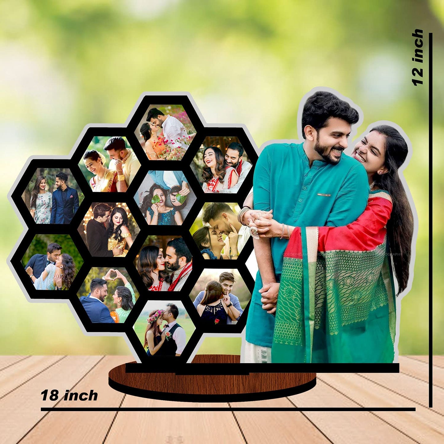 Pihu Creation Wood Personalized, Customized Gift Best Friends Reel Photo Collage gift for Friends, BFF with Frame, Birthday Gift,Anniversary Gift Table (Multicolor, 13 Photo(s), 8x10 Inches)