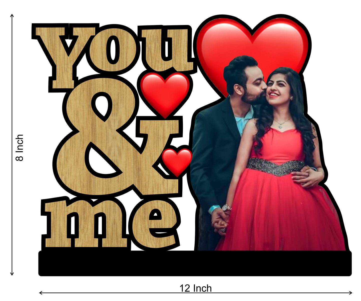 Pihu Creation Wood Personalized, Customized Gift Best Friends Reel Photo Collage gift for Friends, BFF with Frame, Birthday Gift,Anniversary Gift Wall (Multicolor, Black, 1 Photo(s), Good Quality Photo, Above 350KB, 7x7)