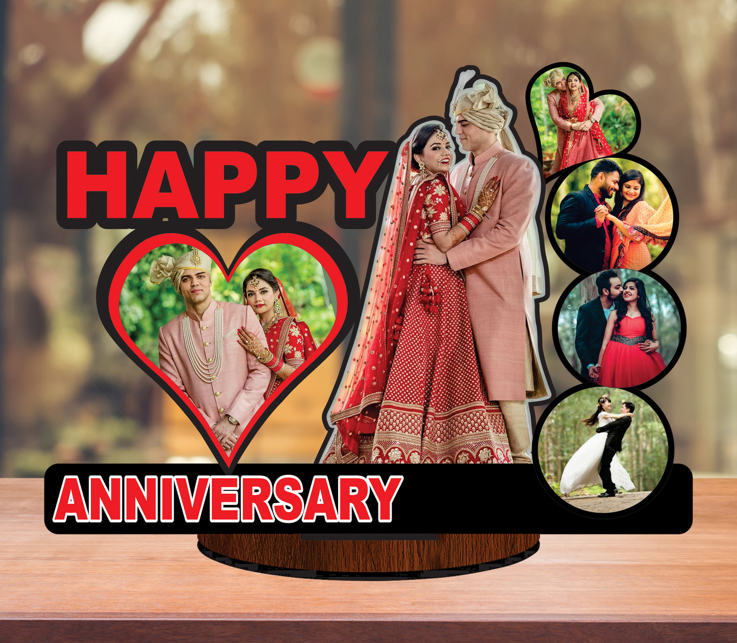 Pihu Creation Wood Personalized, Customized Gift Best Friends Reel Photo Collage gift for Friends, BFF with Frame, Birthday Gift,Anniversary Gift Wall (Multicolor, 6 Photo(s), Good Quality Photo, Above 300KB)