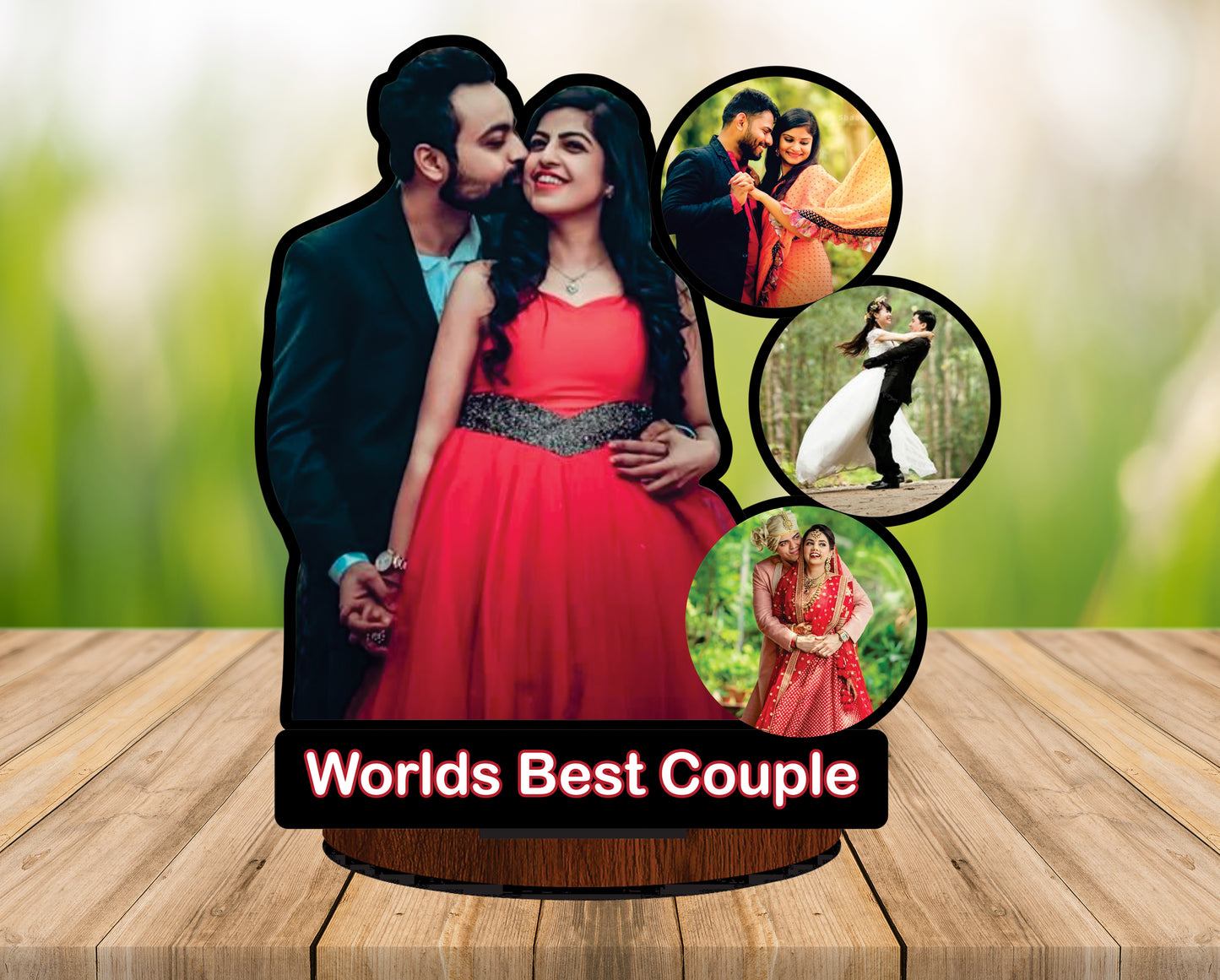Pihu Creation Wood Personalized, Customized Gift Best Friends Reel Photo Collage gift for Friends, BFF with Frame, Birthday Gift,Anniversary Gift Wall (Multicolor, 4 Photo(s), Good Quality Photo, Above 300KB)