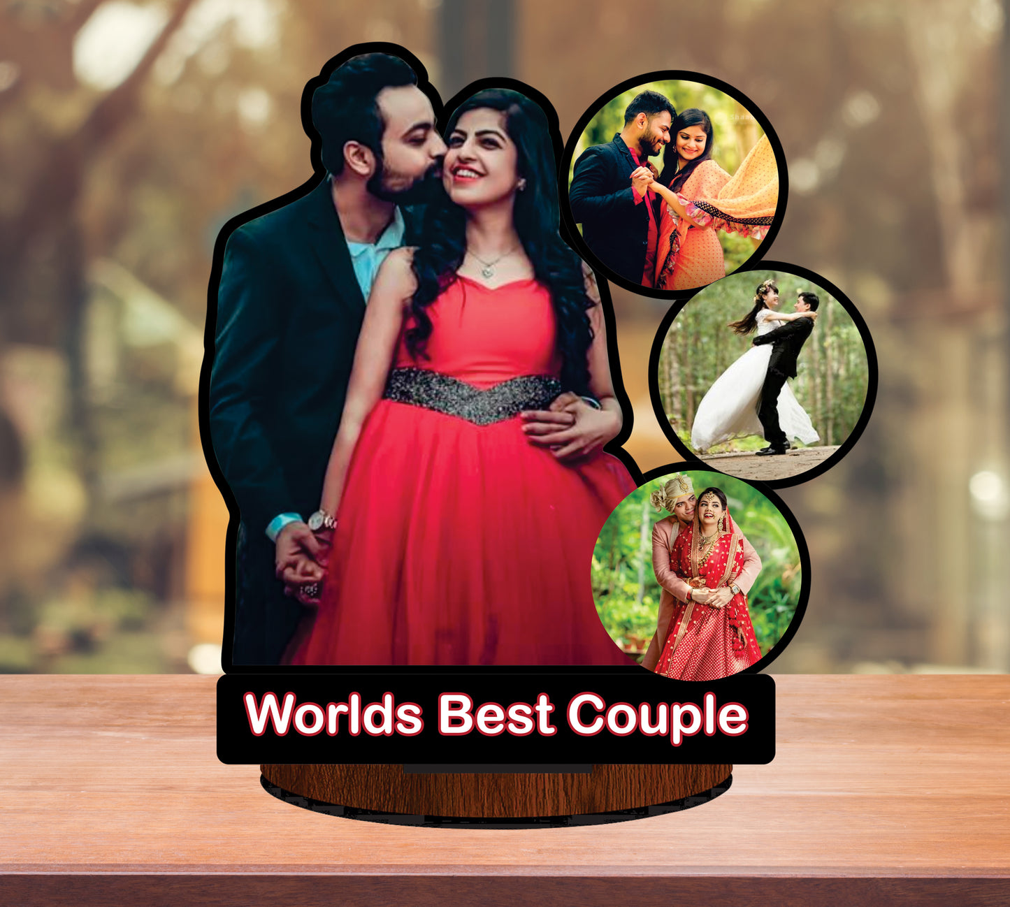 Pihu Creation Wood Personalized, Customized Gift Best Friends Reel Photo Collage gift for Friends, BFF with Frame, Birthday Gift,Anniversary Gift Wall (Multicolor, 4 Photo(s), Good Quality Photo, Above 300KB)