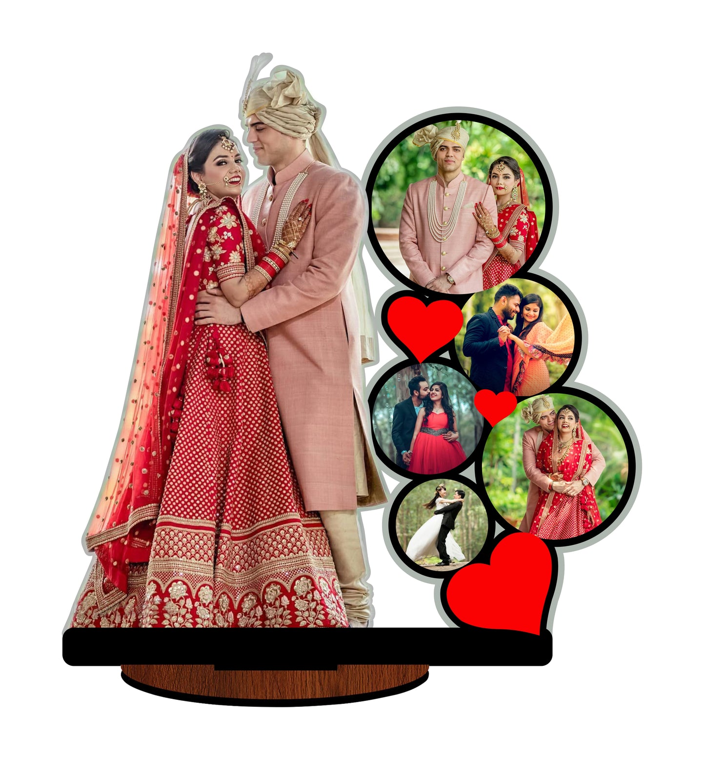 Pihu Creation Wood Personalized, Customized Gift Best Friends Reel Photo Collage gift for Friends, BFF with Frame, Birthday Gift,Anniversary Gift Wall (Multicolor, 6 Photo(s), Good Quality Photo, Above 300KB)