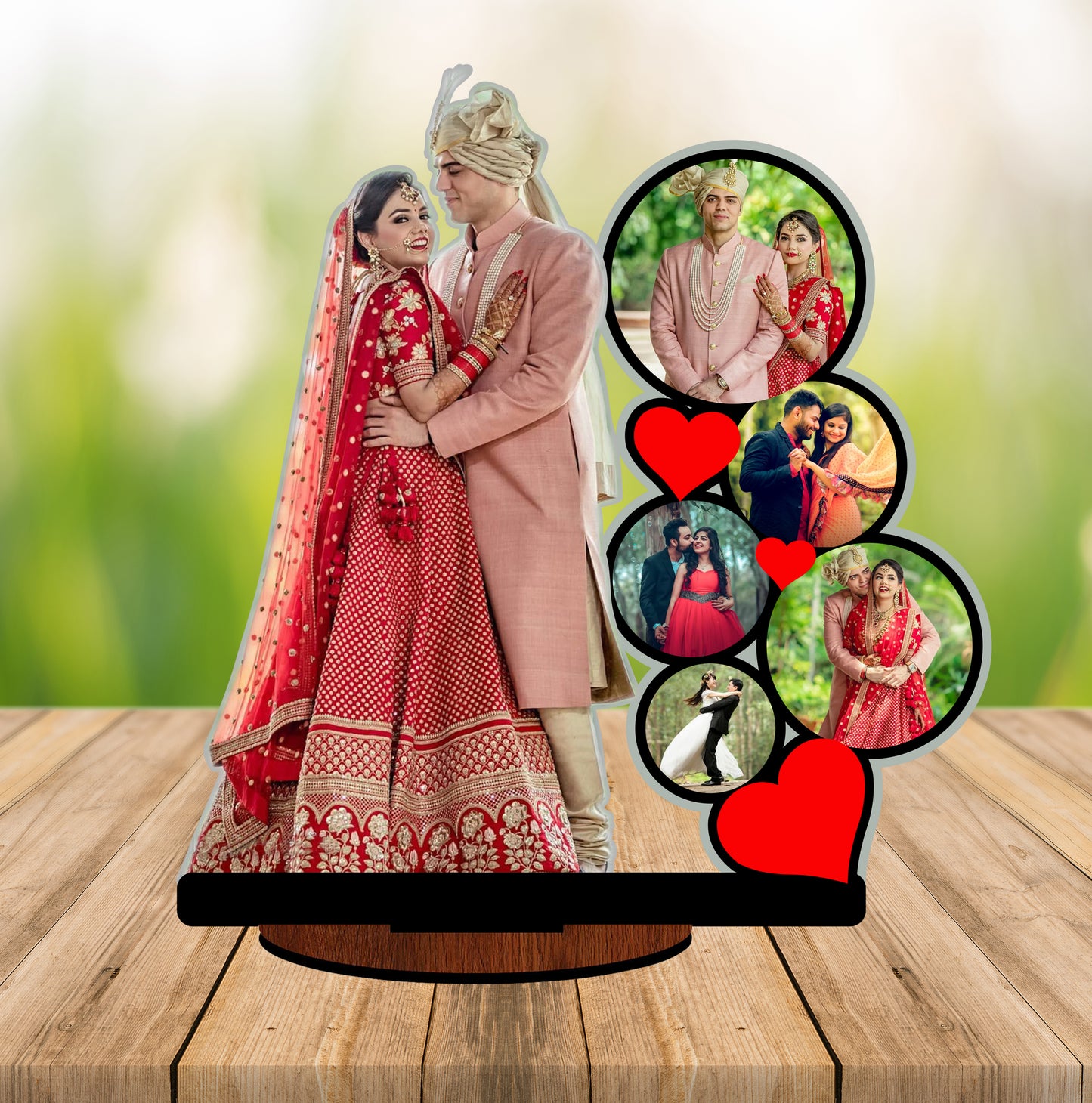 Pihu Creation Wood Personalized, Customized Gift Best Friends Reel Photo Collage gift for Friends, BFF with Frame, Birthday Gift,Anniversary Gift Wall (Multicolor, 6 Photo(s), Good Quality Photo, Above 300KB)
