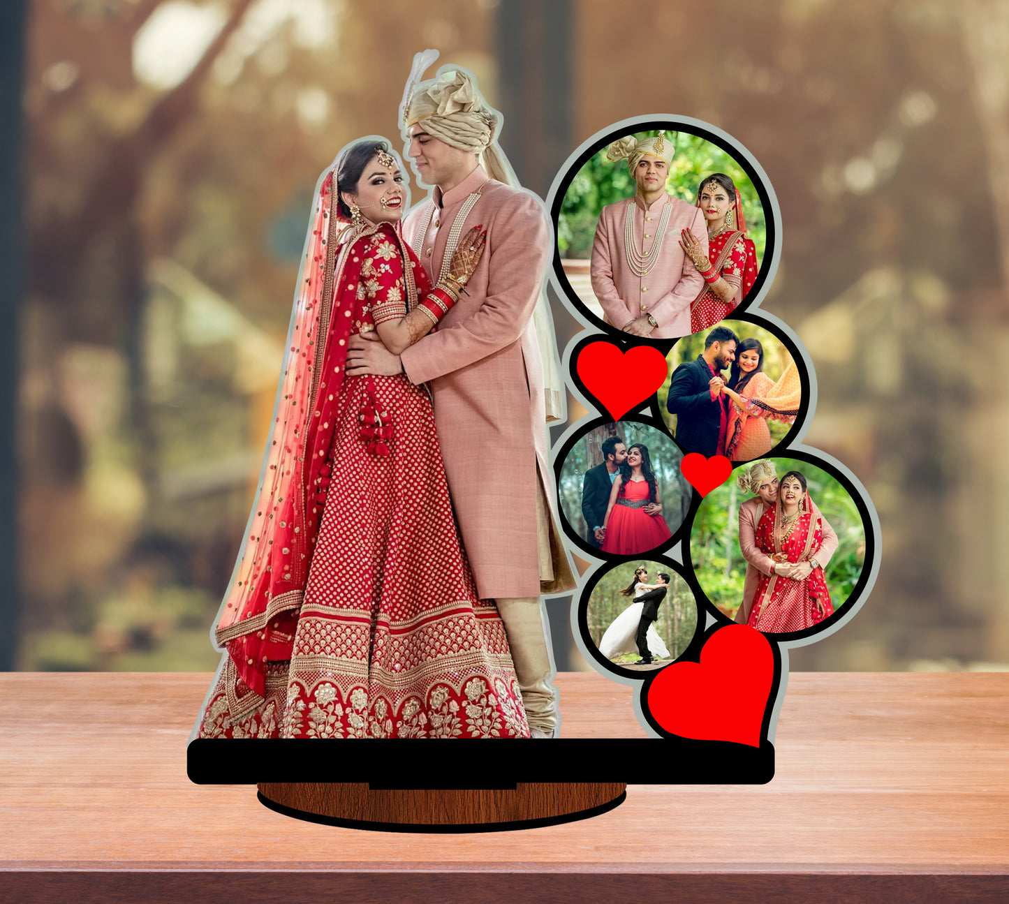 Pihu Creation Wood Personalized, Customized Gift Best Friends Reel Photo Collage gift for Friends, BFF with Frame, Birthday Gift,Anniversary Gift Wall (Multicolor, 6 Photo(s), Good Quality Photo, Above 300KB)
