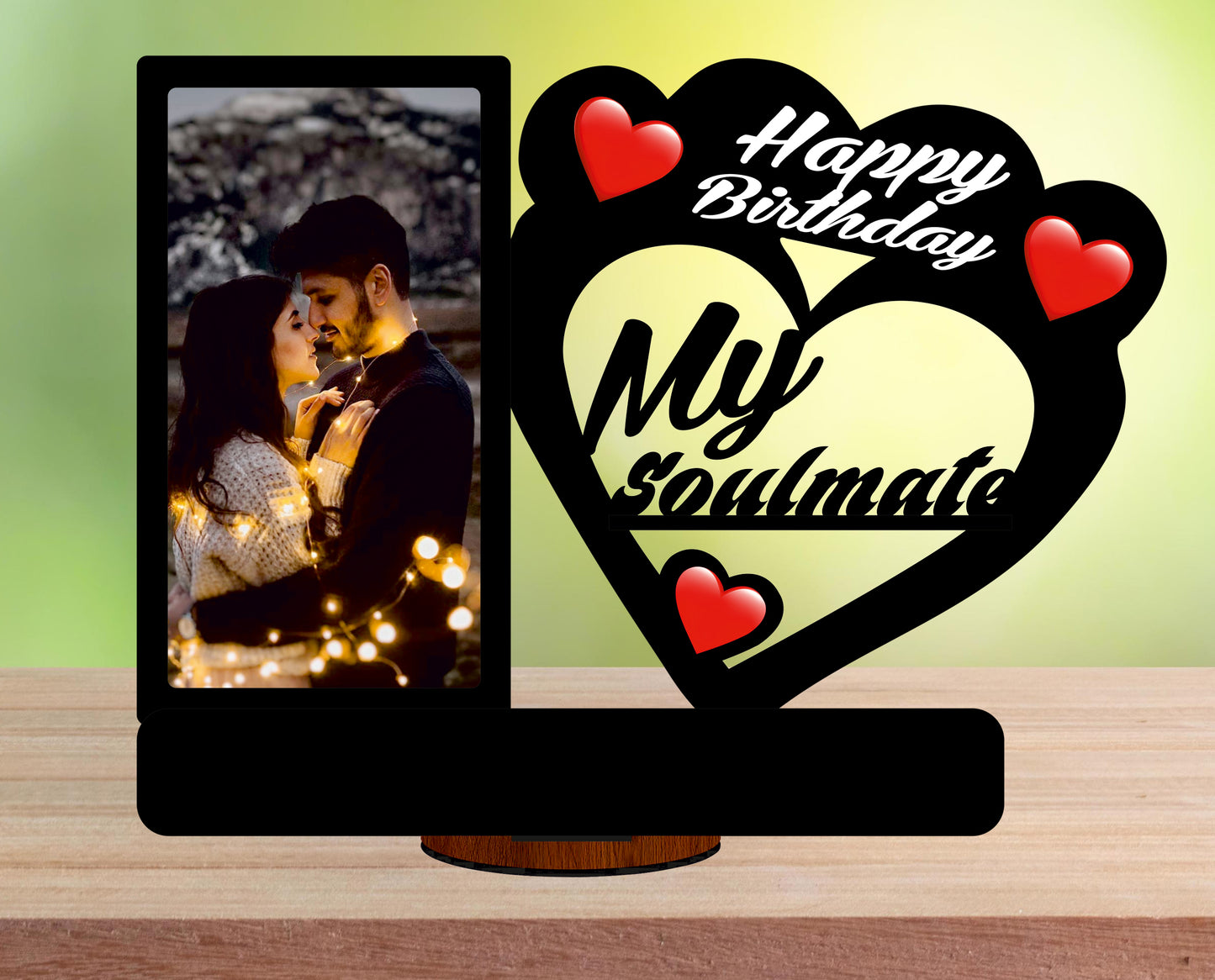 Pihu Creation Wood Personalized, Customized Gift Best Friends Reel Photo Collage gift for Friends, BFF with Frame, Birthday Gift,Anniversary Gift Wall (Multicolor, Black, 1 Photo(s), Good Quality Photo, Above 350KB, 7x7)