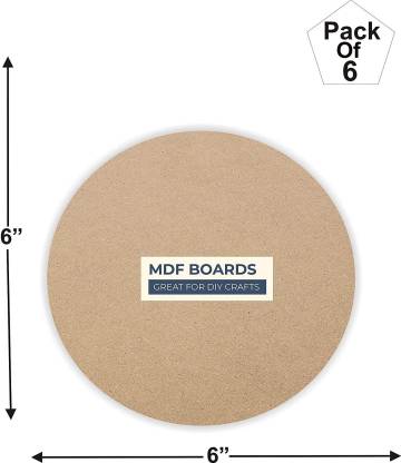 RAW MDF BOARD Pack of 6 (Raw)