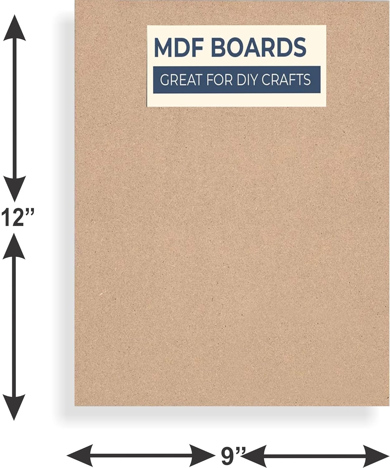 6 Piece A4 Size MDF Boards for Art and Craft, Wood MDF Sheets for Craft Work, DIY MDF Cutouts (MDF -Square 9 x 12-6PC)