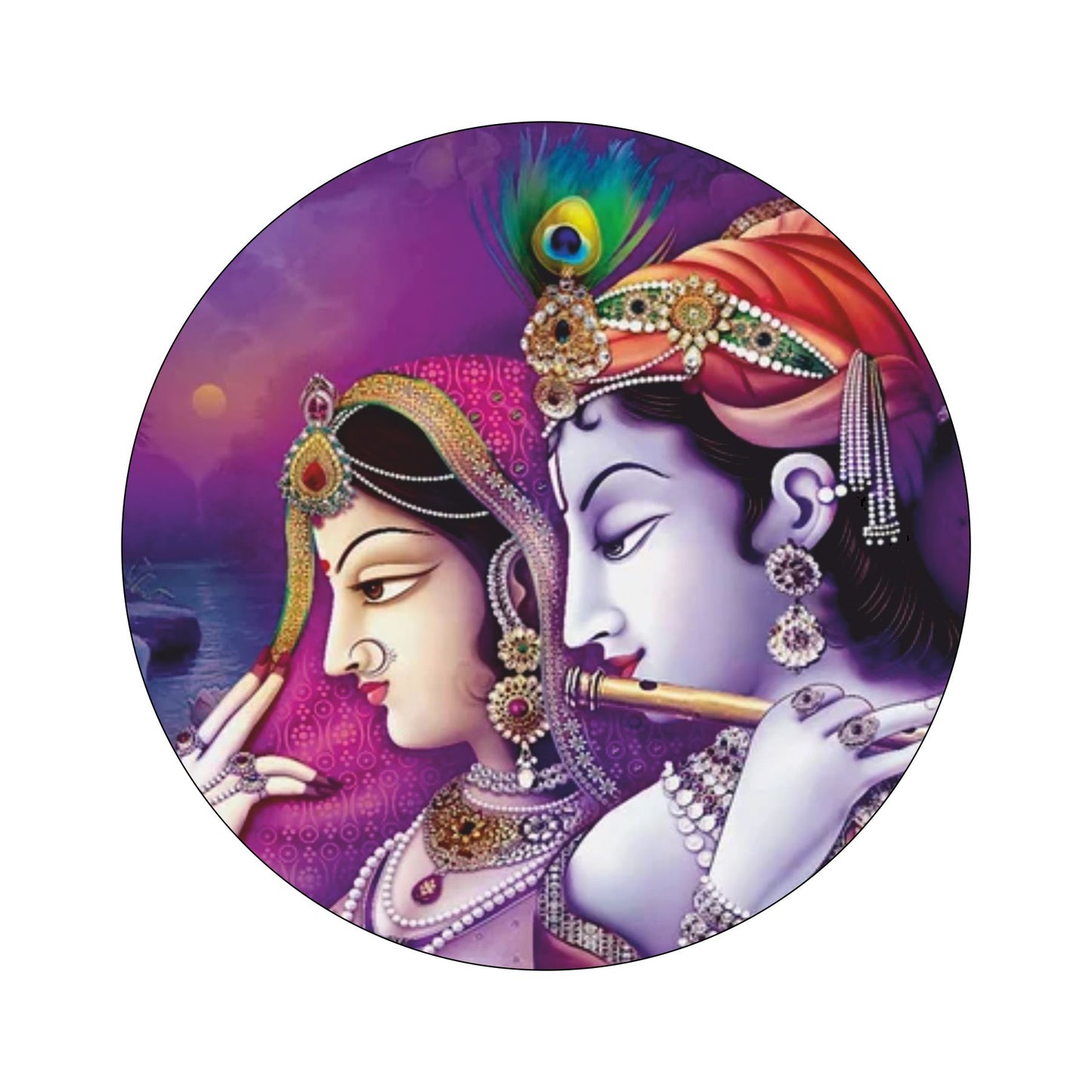 Radha Krishan Ji Coster For Craft Making Pack Of 20Pcs