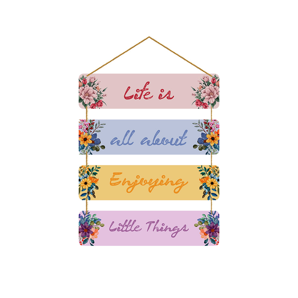 Think Positive Wooden Wall Hanging For Home / Room / Office & etc.