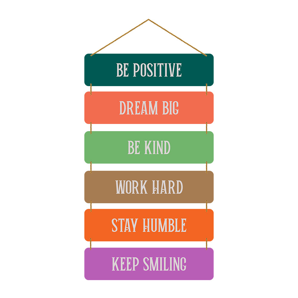 Positive Lines Wooden Wall Hanging For Home / Room / Office & etc.