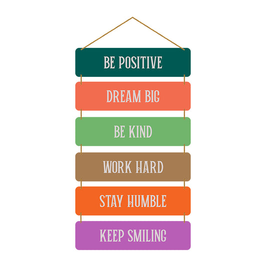 Positive Lines Wooden Wall Hanging For Home / Room / Office & etc.