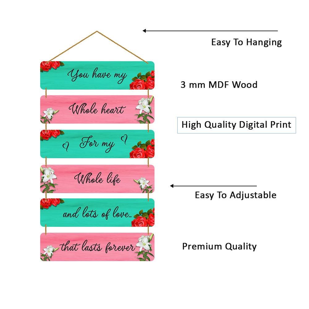 Love Bird Quote Gifts Wooden Wall Hanging For Home / Room / Office & etc.