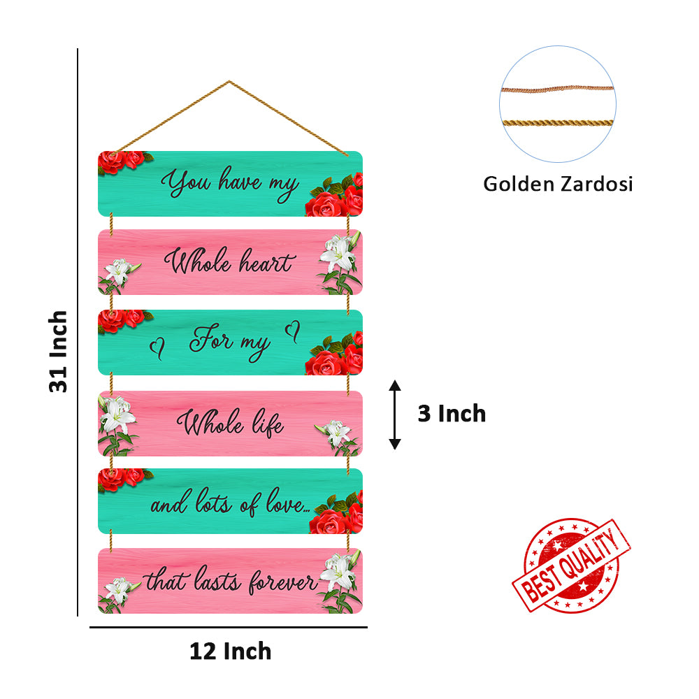 Love Bird Quote Gifts Wooden Wall Hanging For Home / Room / Office & etc.