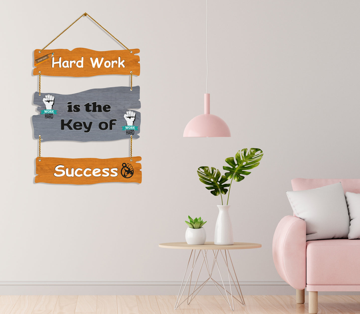 Work Hard Motivational Wall Hanging  For Home / Room / Office & etc.