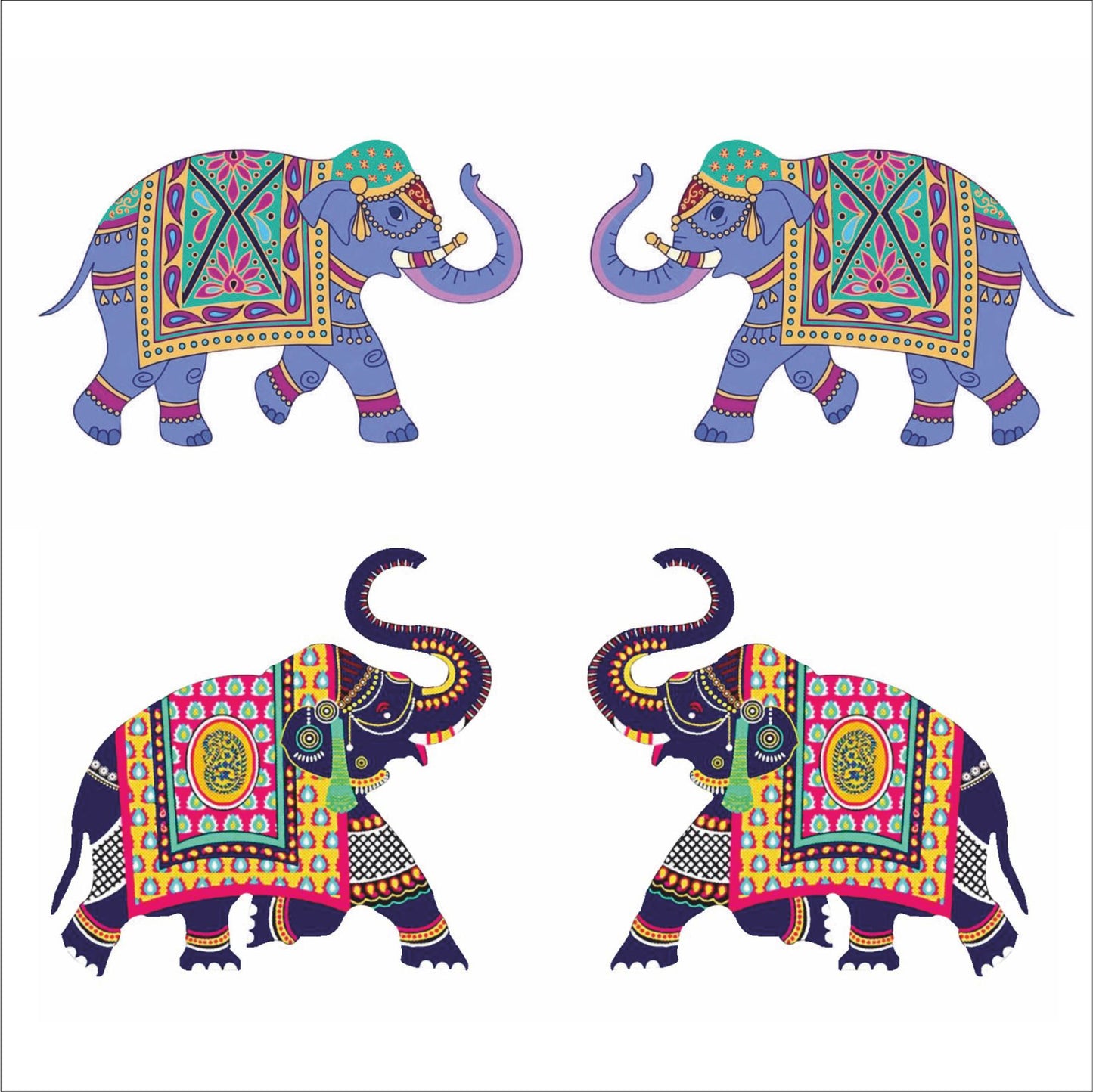 4" Inch Elephant Pair For Craft Making