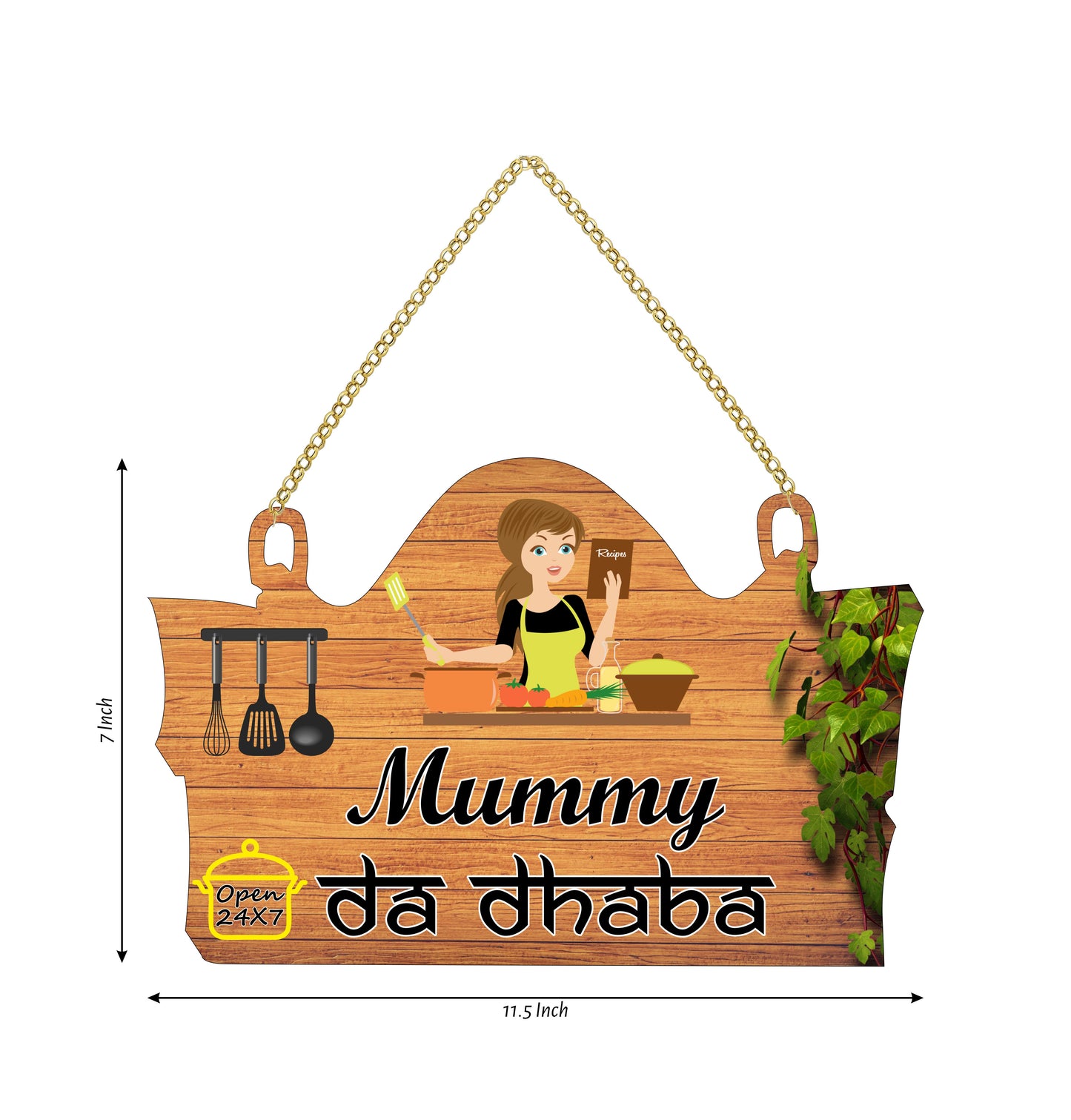 Mummy Da Dhaba Kitchen  Wall Decor Hanging For Home / Room / Office & etc.