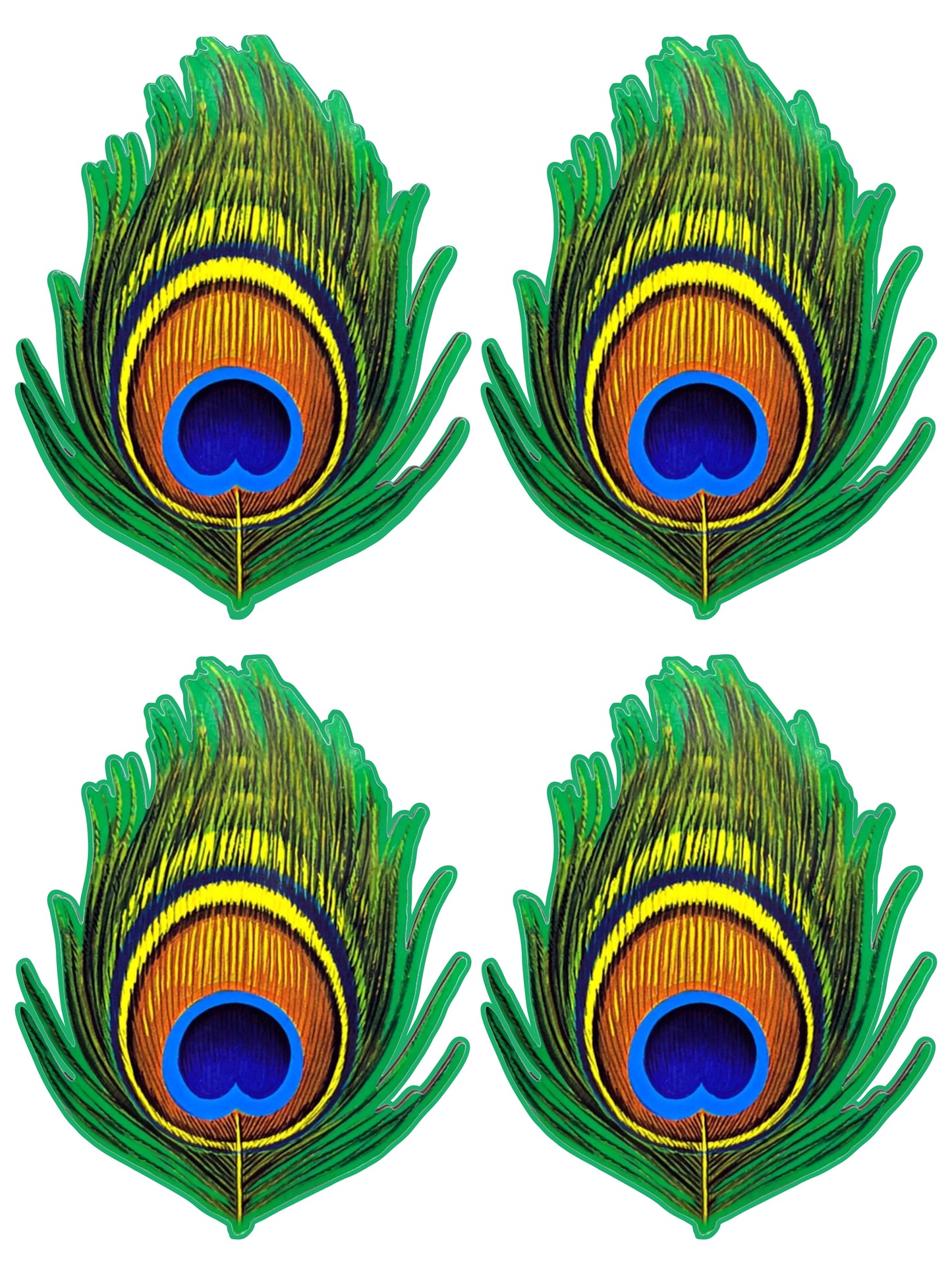 4 Inch Peacock Leaf Pack Of 10Pcs, MDF Cutout for DIY Art and Craft | Diwali Decorations, Festival Gift