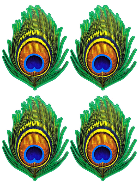 3 Inch Peacock Leaf Pack Of 10Pcs, MDF Cutout for DIY Art and Craft | Diwali Decorations, Festival Gift