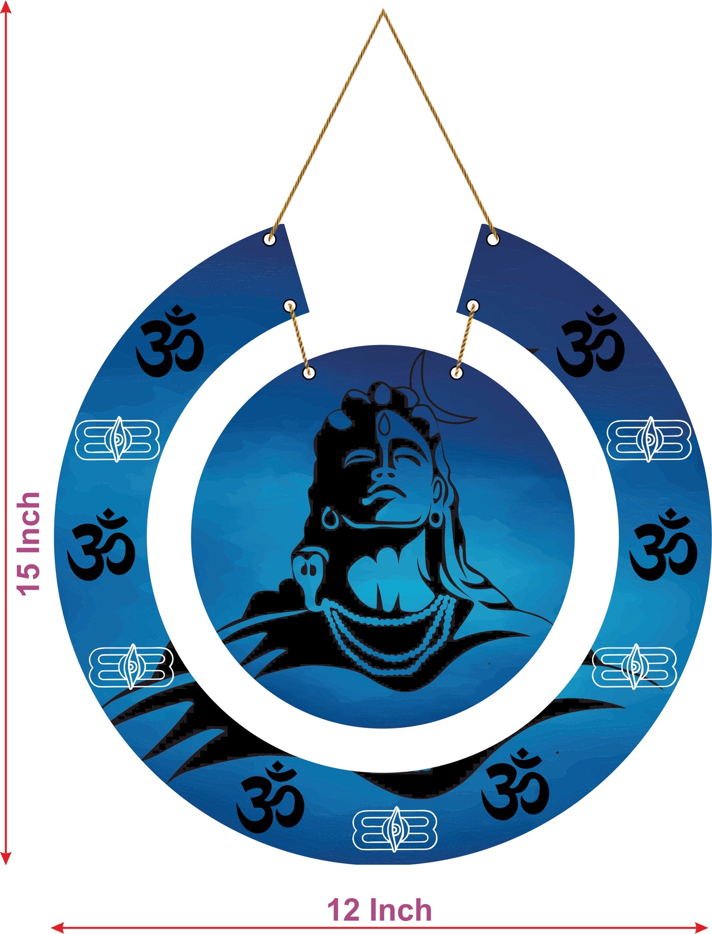 Lord Shiva Wooden Wall Hanging For Home / Room / Office / Temple / Office & etc.