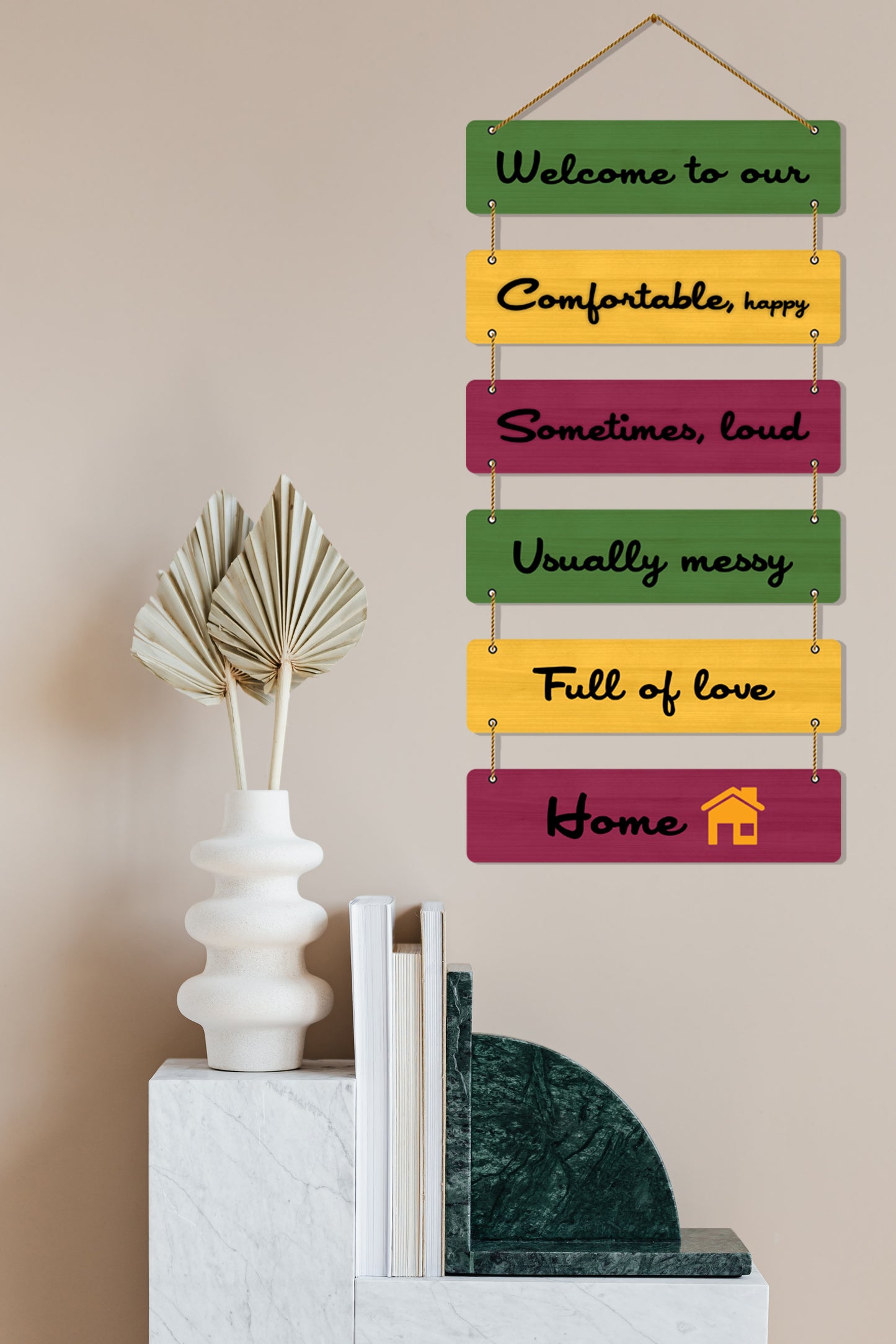 Welcome Home Quote Wall Decor Hanging  For Home / Room / Office & etc.