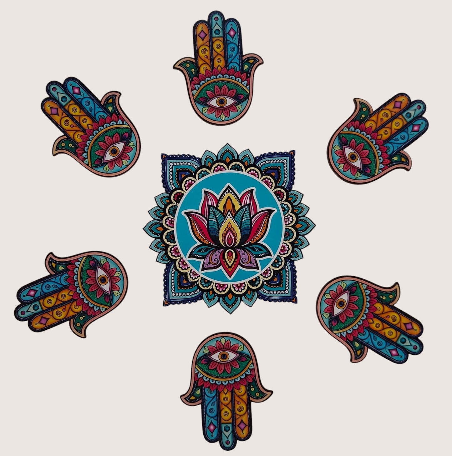 Premium Rangoli MDF Set | 9 Unique Decorative Rangoli Designs | Reusable Diwali, Pooja & Festival Floor Decor Set