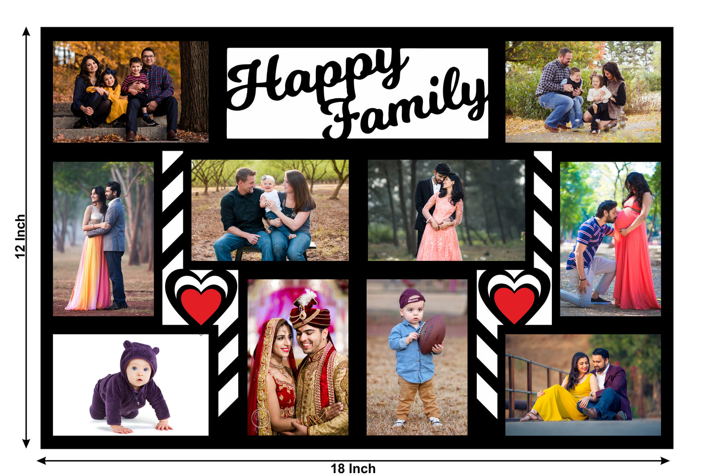 Pihu Creation Wood Personalized, Customized Gift Best Friends Reel Photo Collage gift for Friends, BFF with Frame, Birthday Gift,Anniversary Gift Wall