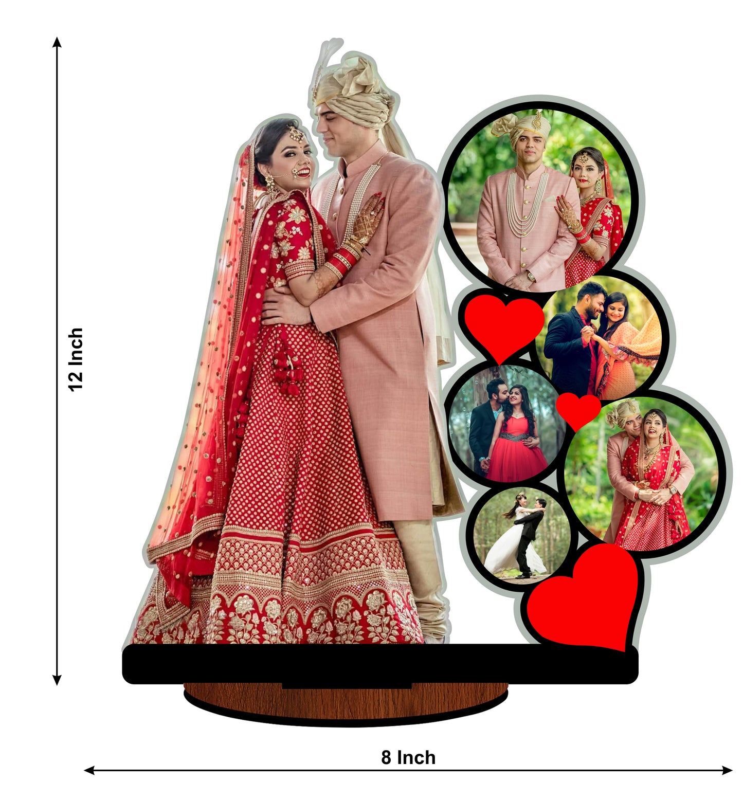 Pihu Creation Wood Personalized, Customized Gift Best Friends Reel Photo Collage gift for Friends, BFF with Frame, Birthday Gift,Anniversary Gift Wall  (Multicolor, 6 Photo(s), Good Quality Photo, Above 300KB)