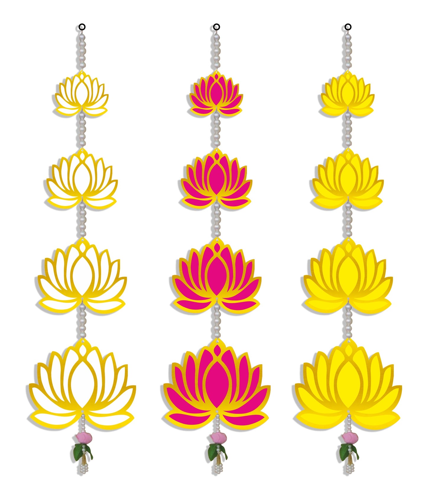 Pihu Creation Wood Wall Hanging Lotus For Room / Temple / Home & Etc