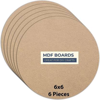 RAW MDF BOARD Pack of 6  (Raw)